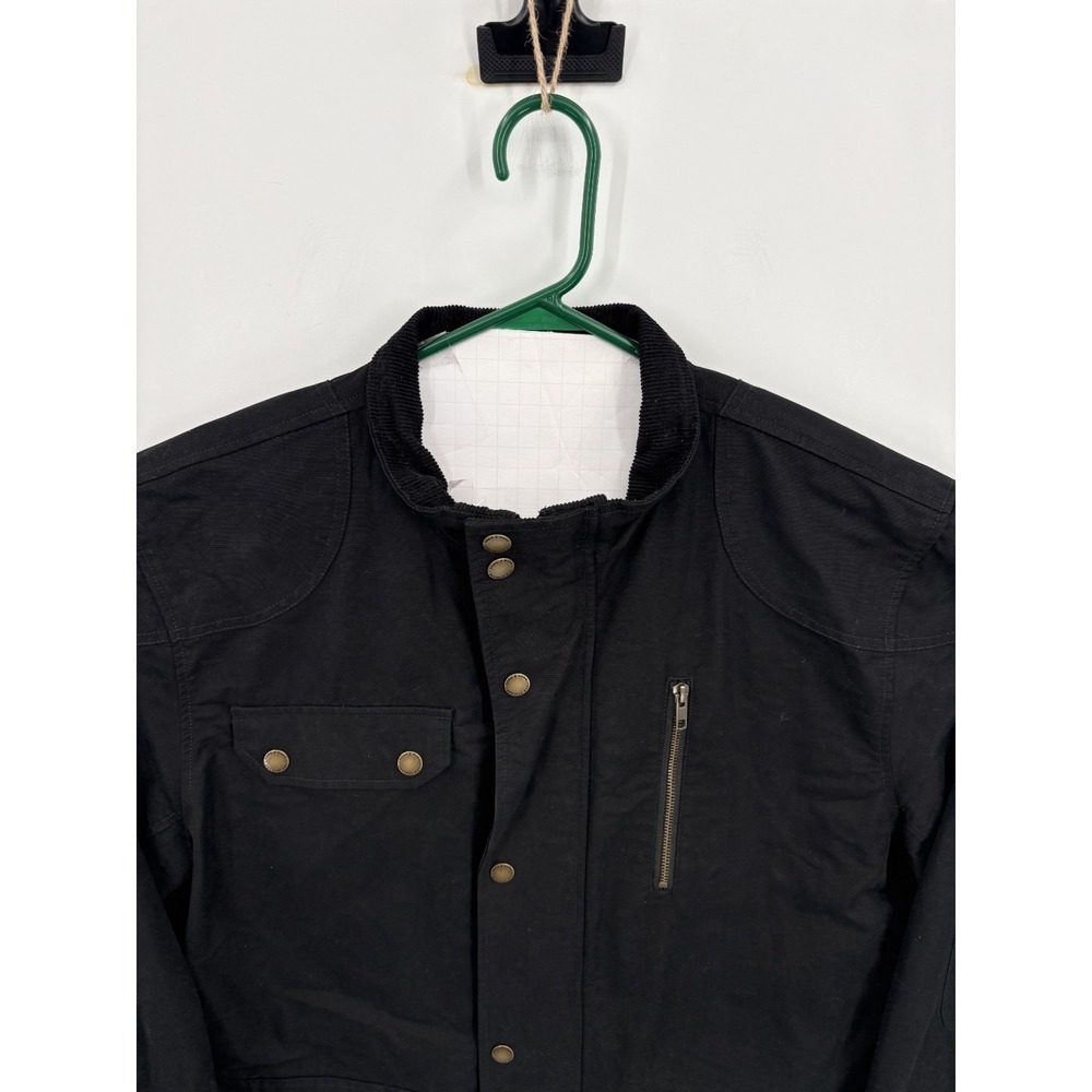 RODD & GUNN Harper Waxed Men's Jacket Field Style XL Black Barn Chore, Italy - Picture 5 of 8